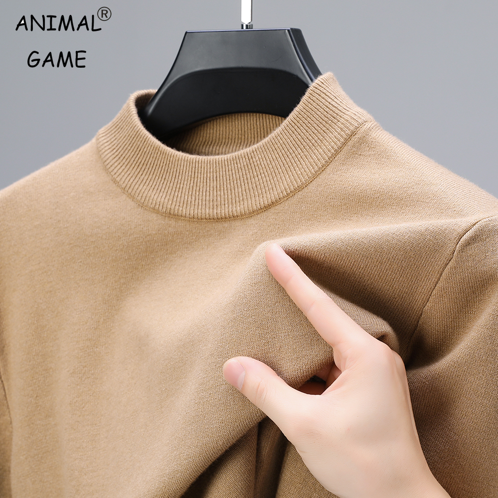 Turtleneck Sweater Men - Half Turtleneck Knitwear Sweater New Autumn/Winter