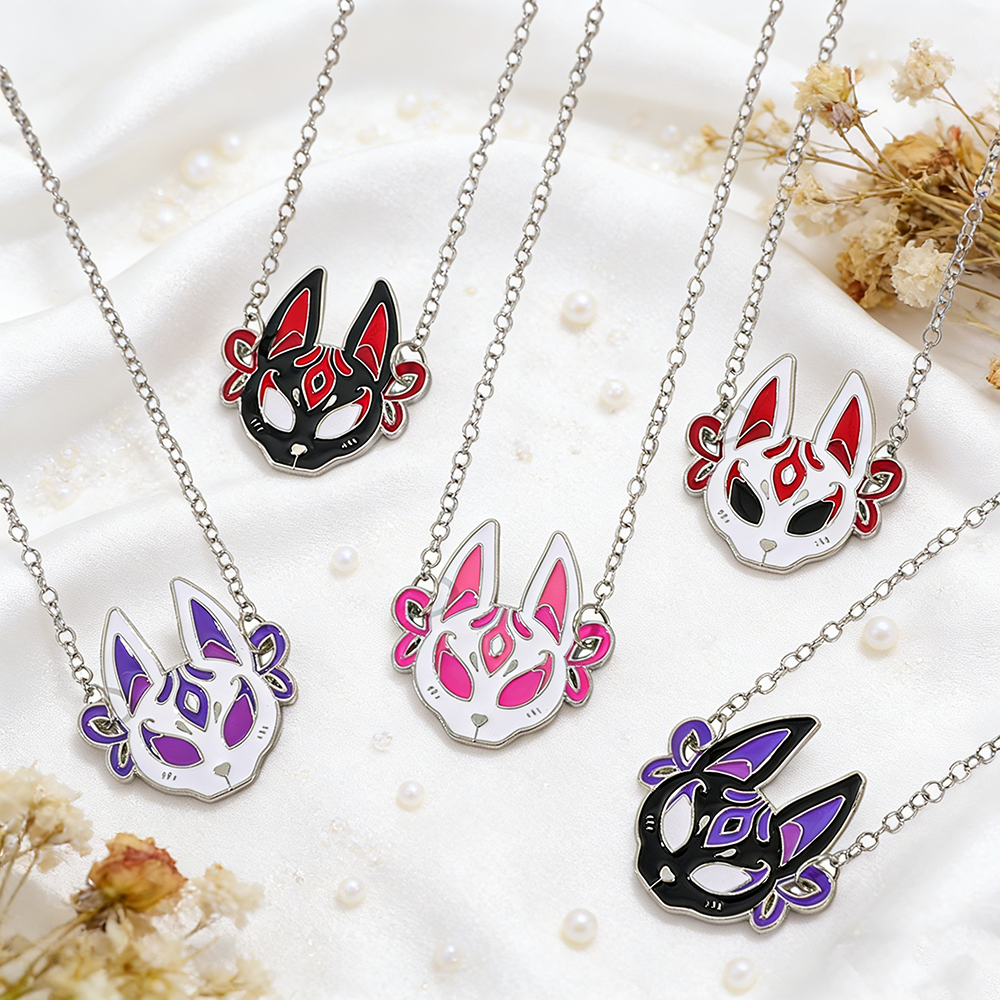 Mens Fashion Show - Fashion Anime Fox Mask Metal Enamel