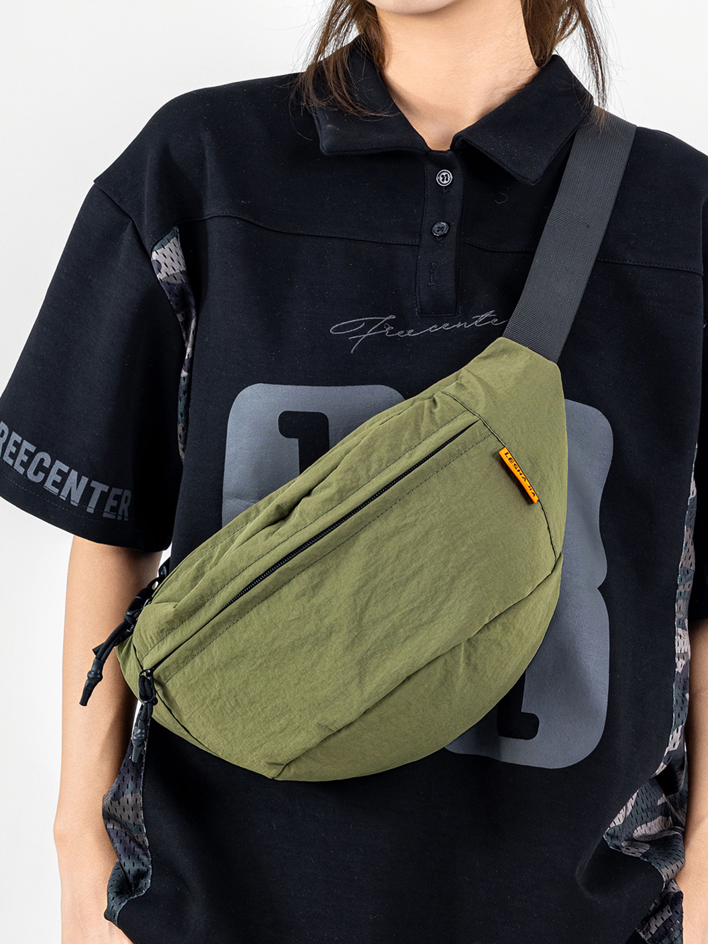 Crossbody Bag Men - Sporty Nylon Crossbody Bag for Men