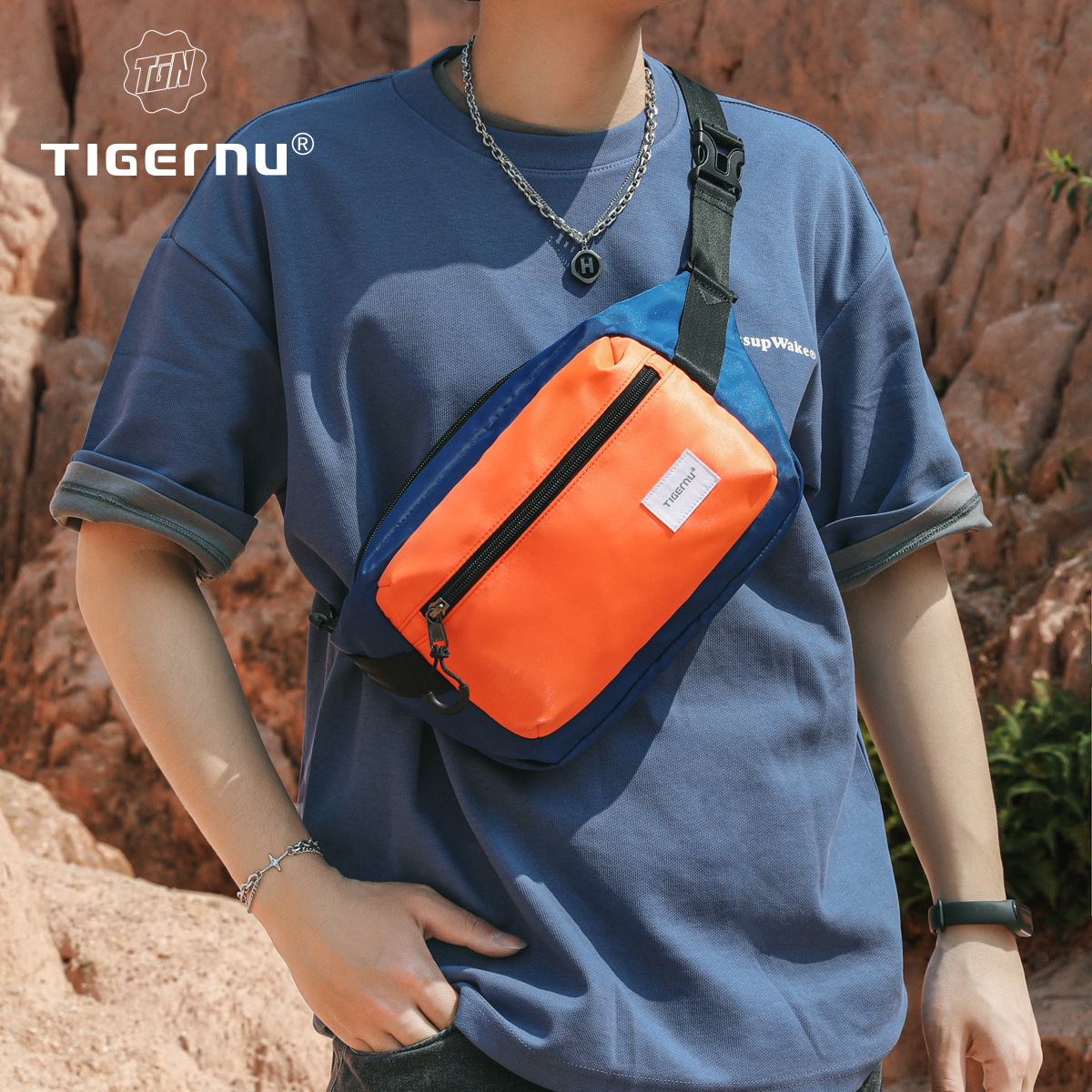 Crossbody Bag Men - Tigernu Chest Bag For Men 7.9inch