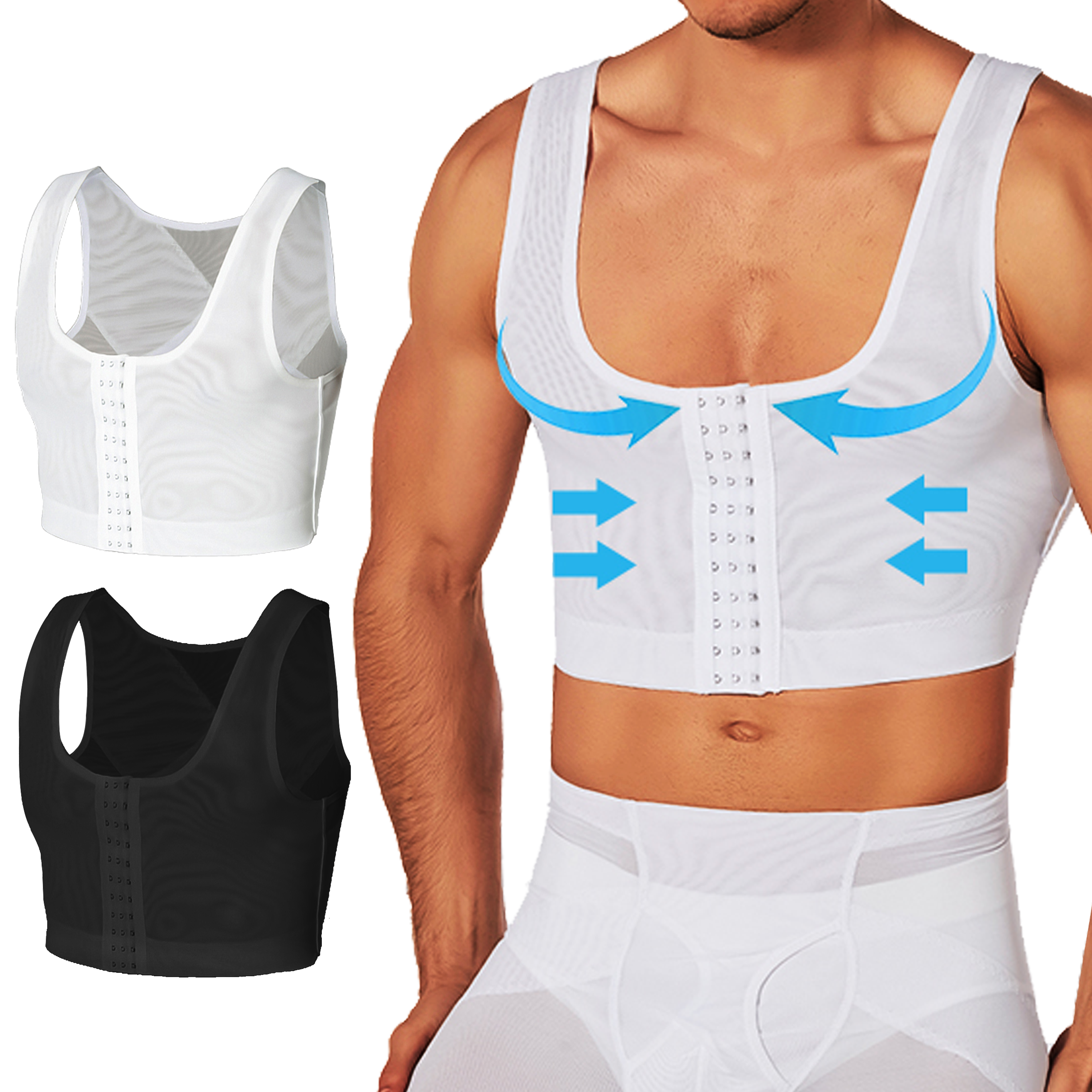 Mens Fashion Vest - Men's Compression Corset Vest Slimming Undershirts