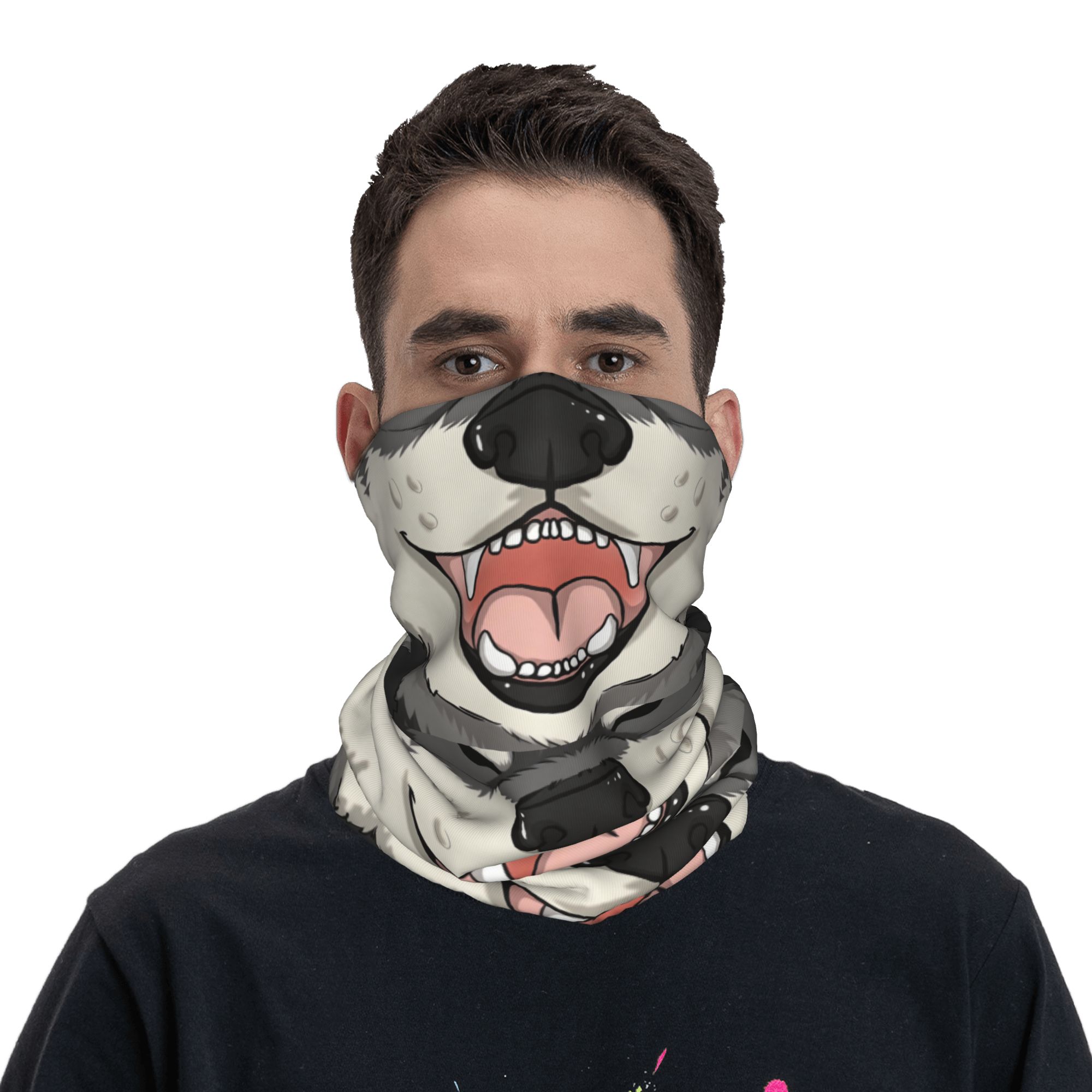 Men'S Fashion Head Scarf - Custom Animal Head Neck Gaiter Men