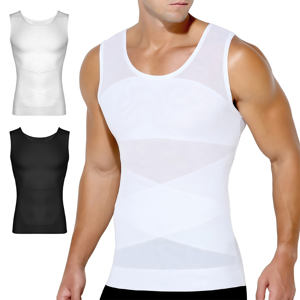 Mens Fashion Vest - Sleeveless Body Shaper Vest for Men,
