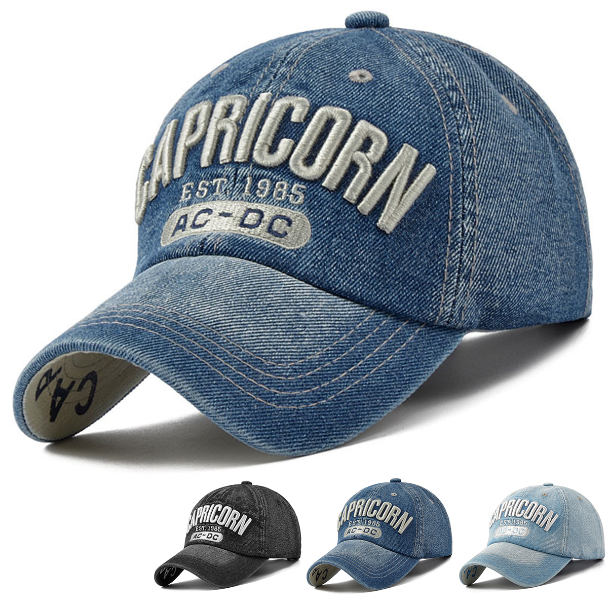 Trucker Hat Cap - Unisex CAPRICORN Letter Embroidery Baseball Caps