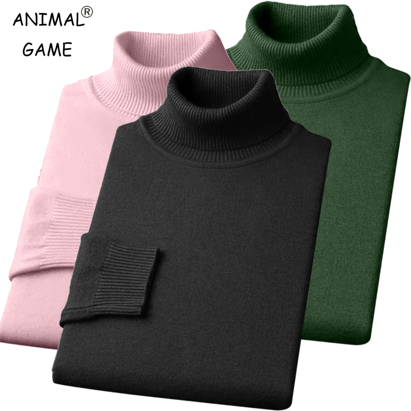 Autumn Mens High Quality Knitt - Turtleneck Sweater Men avaliação e preço