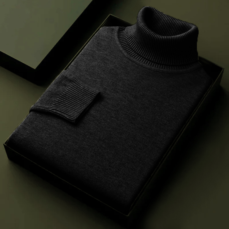 Autumn Mens High Quality Knitt - Turtleneck Sweater Men avaliação e preço