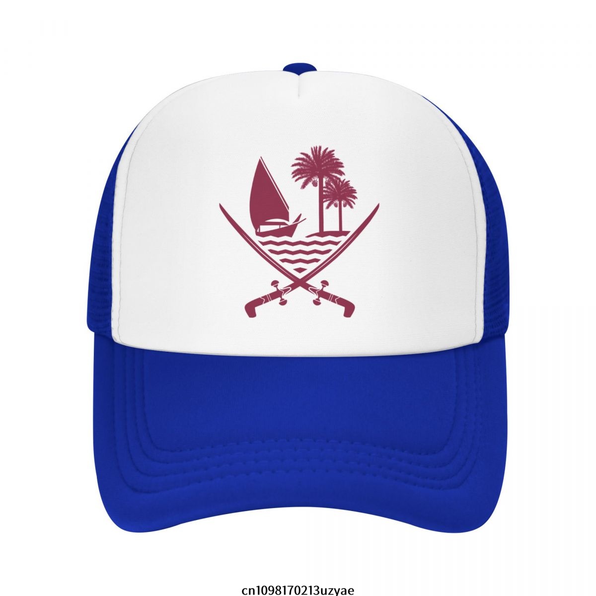 Emblem Of Qatar Mesh Baseball  - Men'S Fashion Qatar avaliação e preço