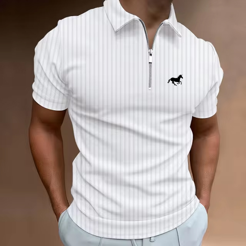 Summer Men Golf Shirt Polo Cas - Mens Fashion Quarter Zip avaliação e preço