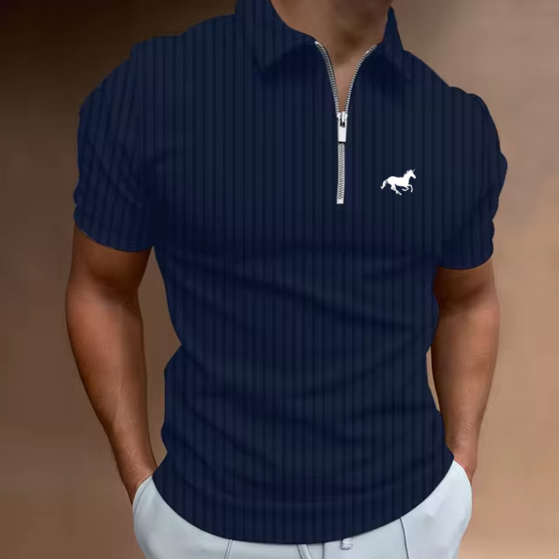 Summer Men Golf Shirt Polo Cas - Mens Fashion Quarter Zip avaliação e preço
