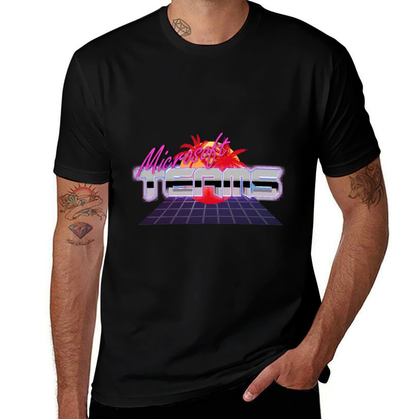 Microsoft Teams 80s T-Shirt Ca - Men'S Fashion From The 80S avaliação e preço