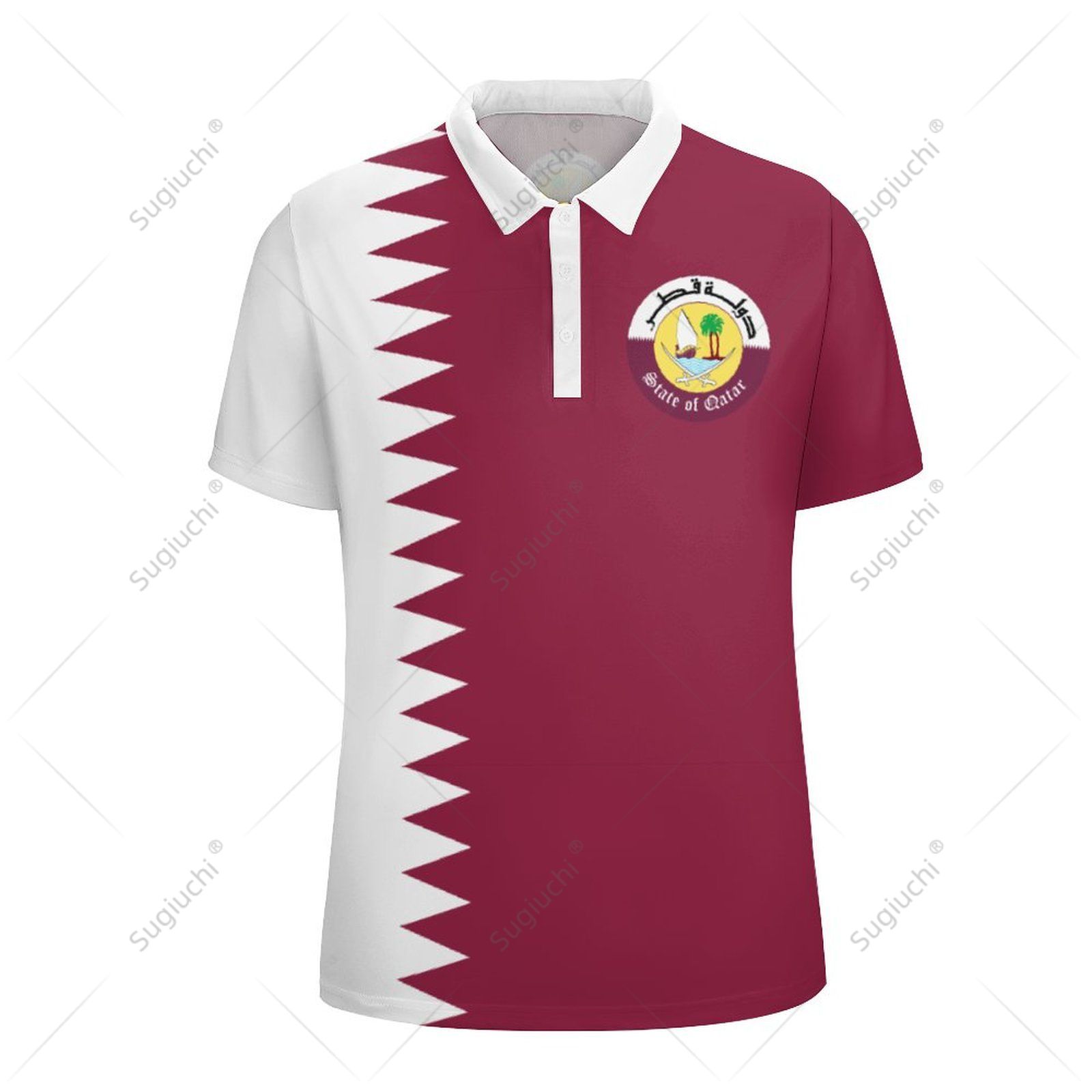 Unisex Polo Shirt Qatar Flag 3 - Men'S Fashion Qatar avaliação e preço