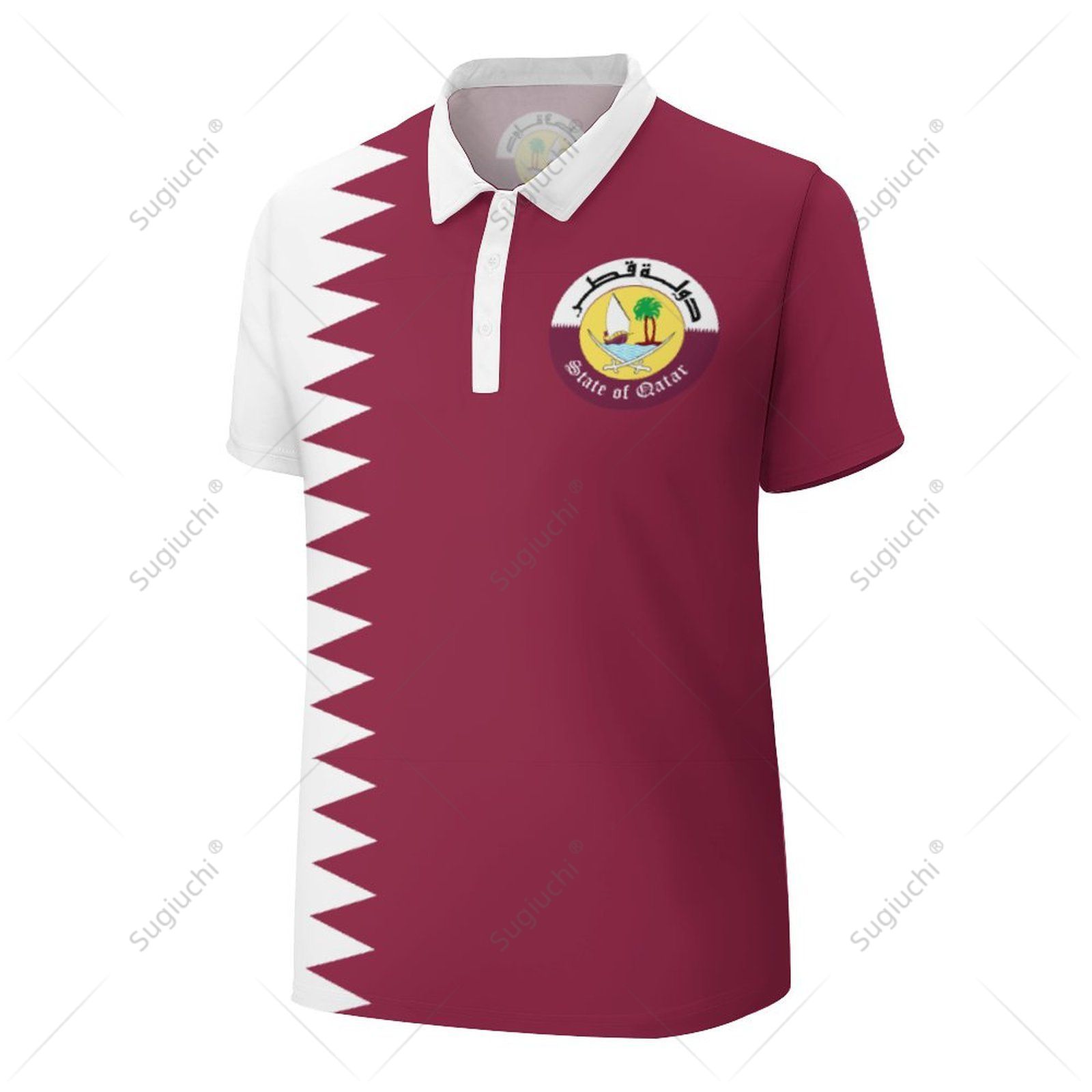 Unisex Polo Shirt Qatar Flag 3 - Men'S Fashion Qatar avaliação e preço