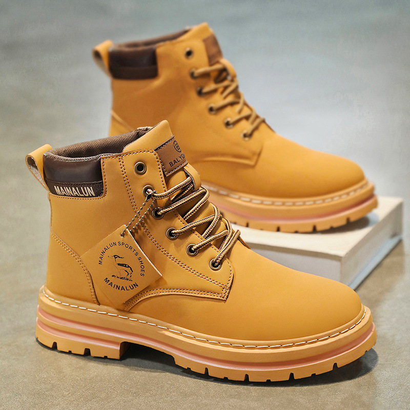 Classic Men High Top Boots Hig - Yellow Men'S Fashion avaliação e preço