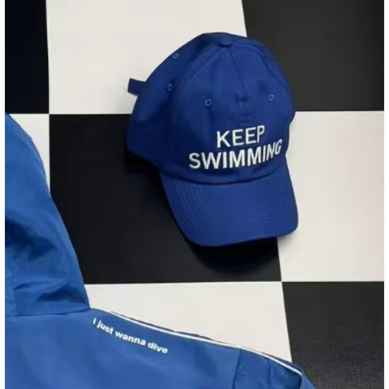 2026 Trendy keep Swimming New  - Mens Fashion Caps avaliação e preço