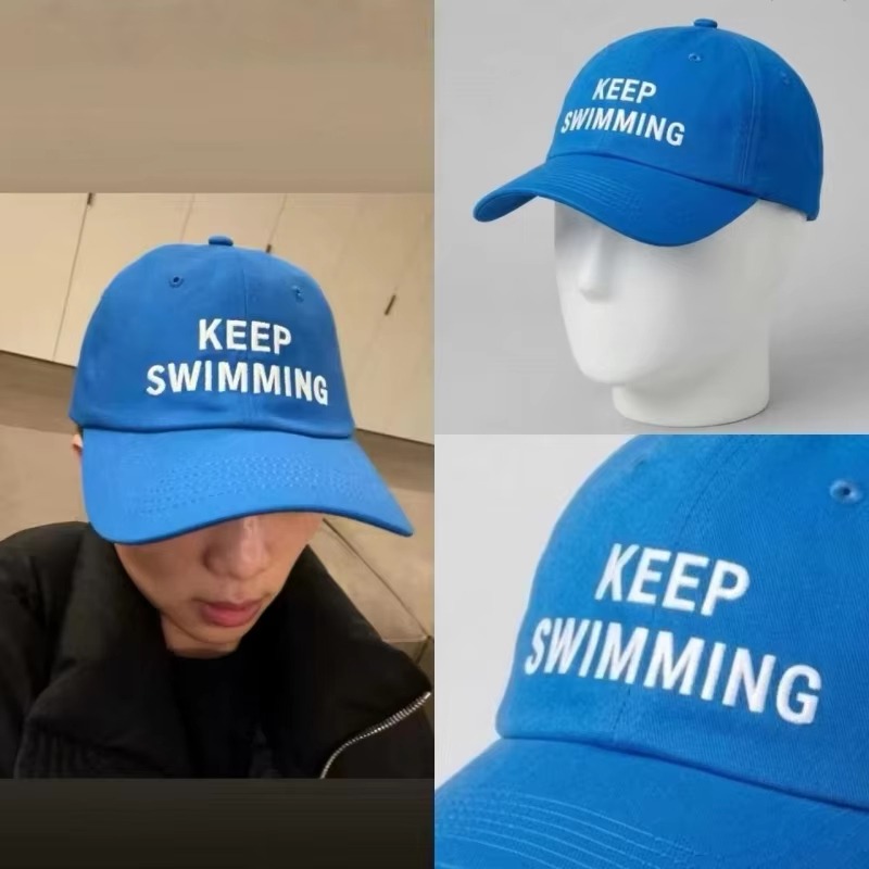 2026 Trendy keep Swimming New  - Mens Fashion Caps avaliação e preço