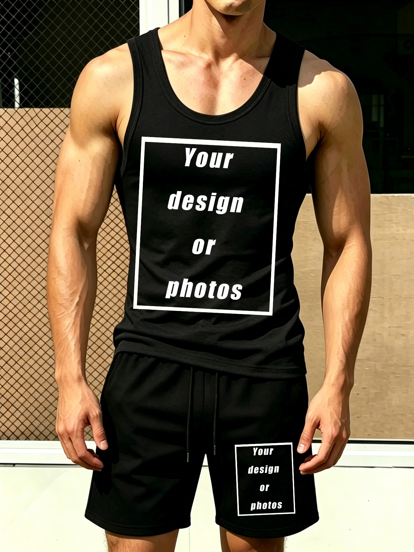 Men's Sports Tank Top Set Shor - Mens Fashion Vest avaliação e preço