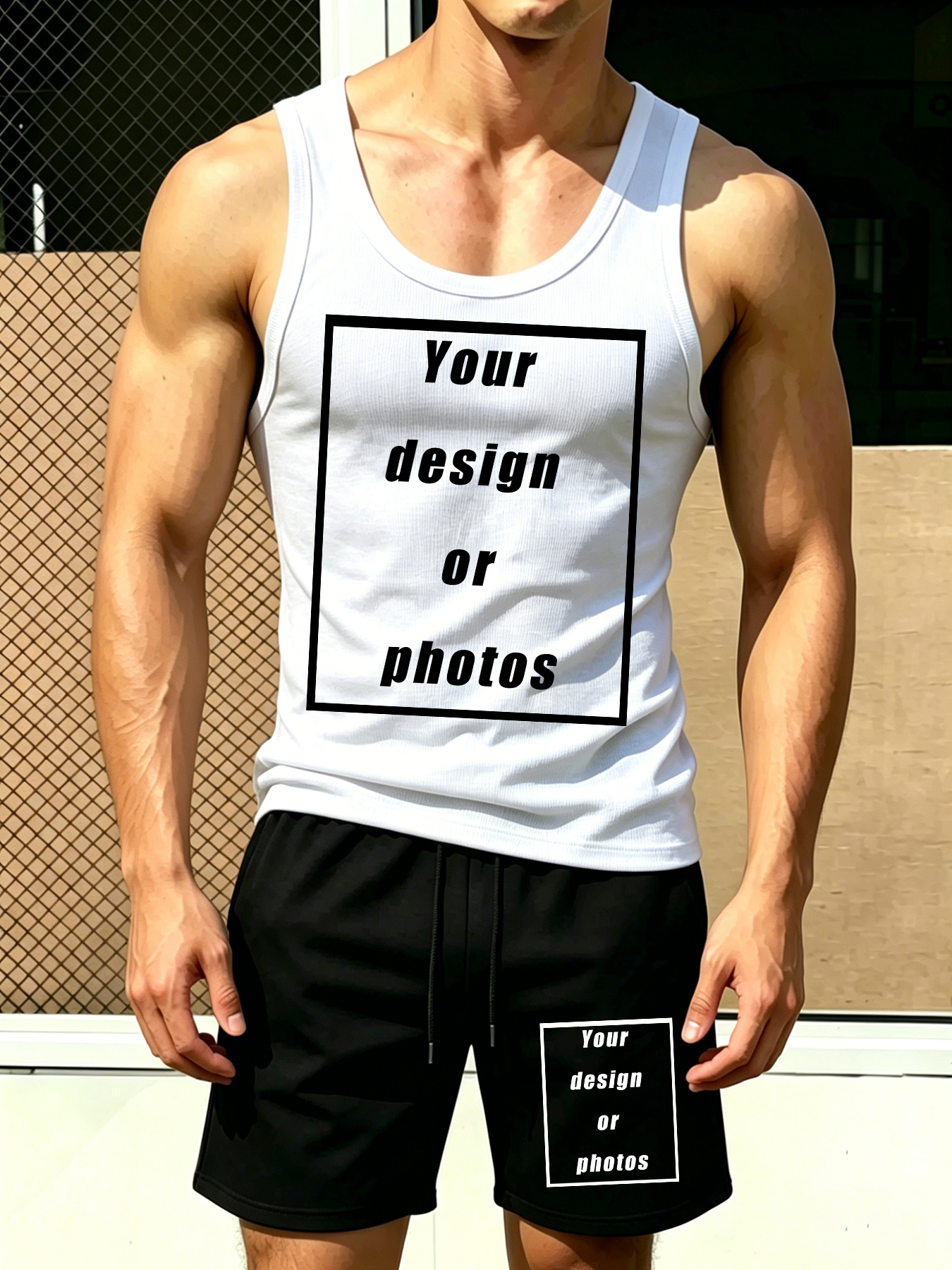 Men's Sports Tank Top Set Shor - Mens Fashion Vest avaliação e preço