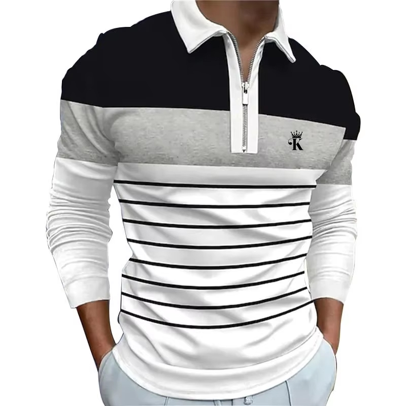 Men Polo Shirt Zip Polo Outdoo - Mens Fashion Quarter Zip avaliação e preço