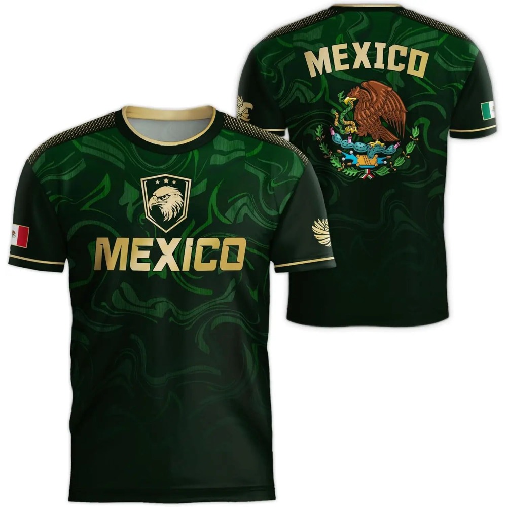 2026 Mexico National Flag Prin - Mens Fashion Summer avaliação e preço