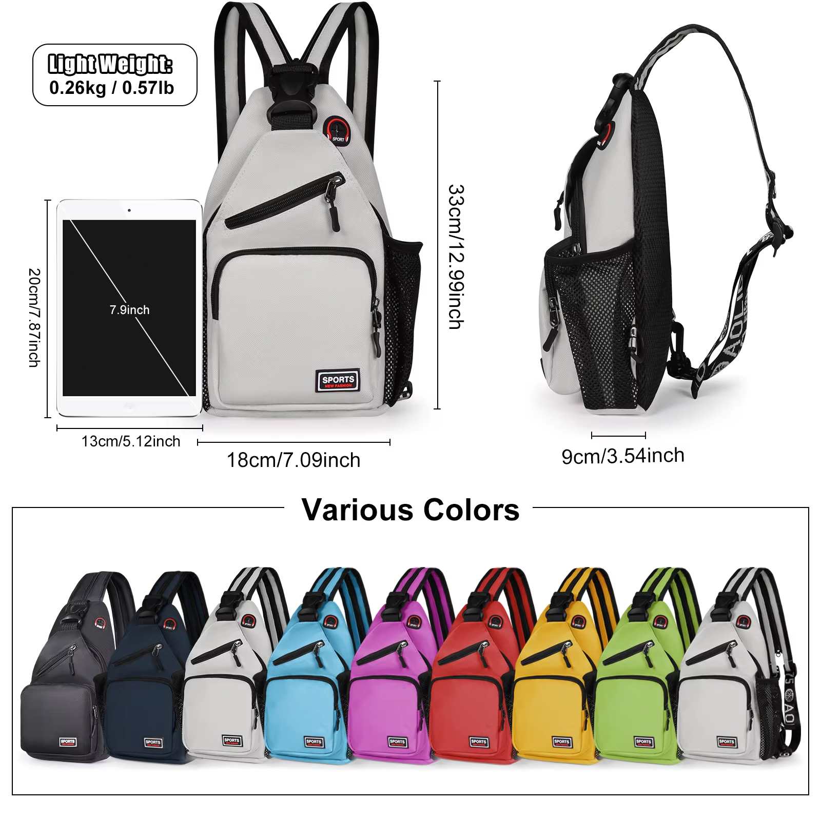 Oxford Chest Bag Men Women Cro - Crossbody Bag Men avaliação e preço