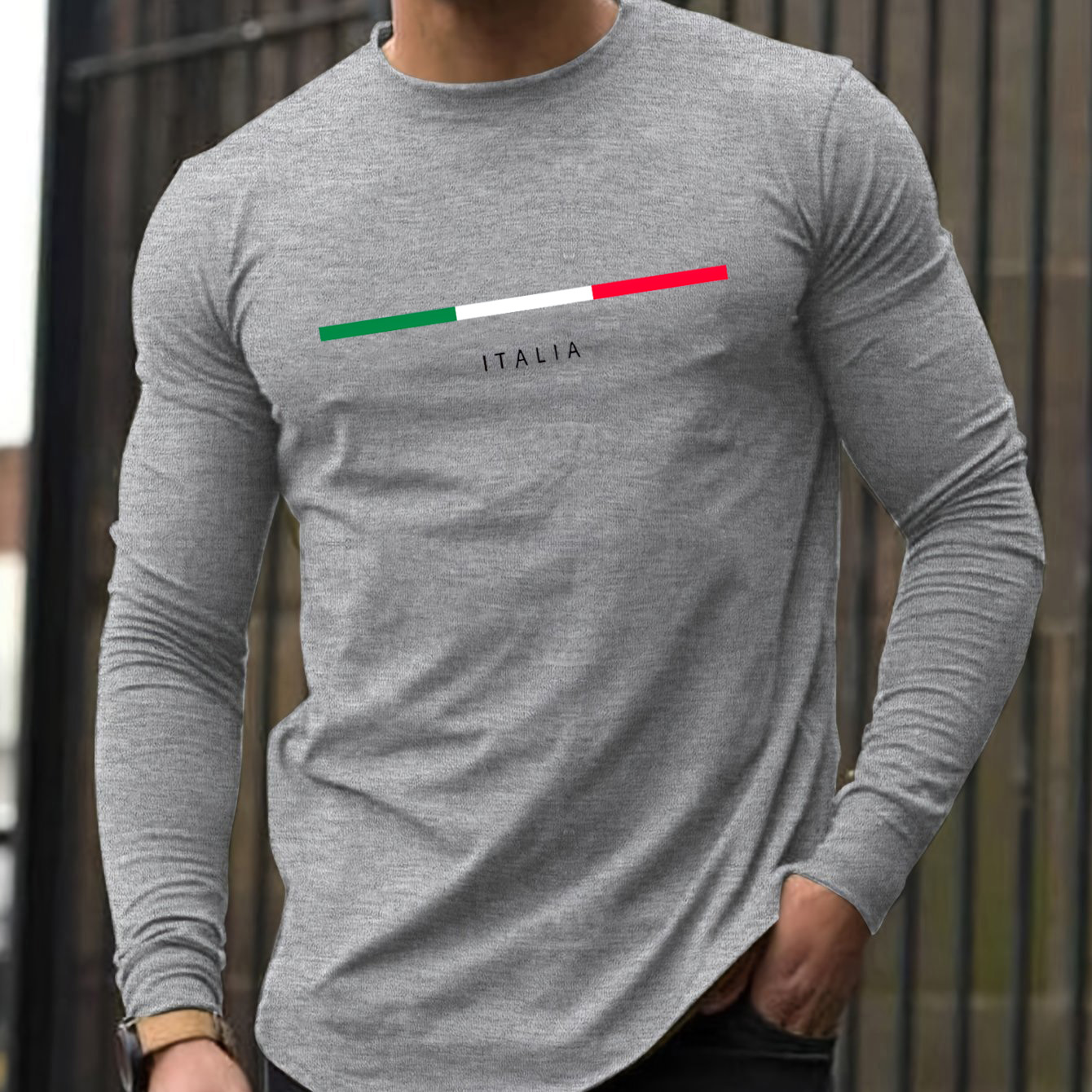 100% pure cotton men's long sl - Mens Fashion Summer avaliação e preço