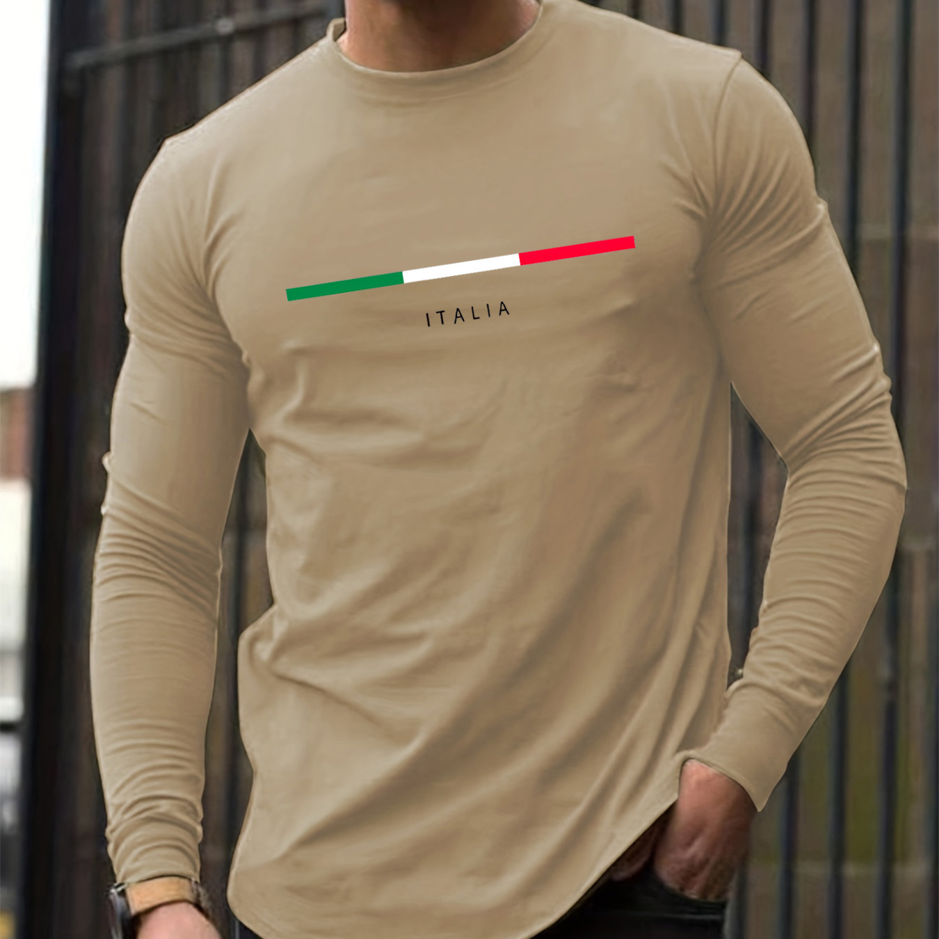 100% pure cotton men's long sl - Mens Fashion Summer avaliação e preço