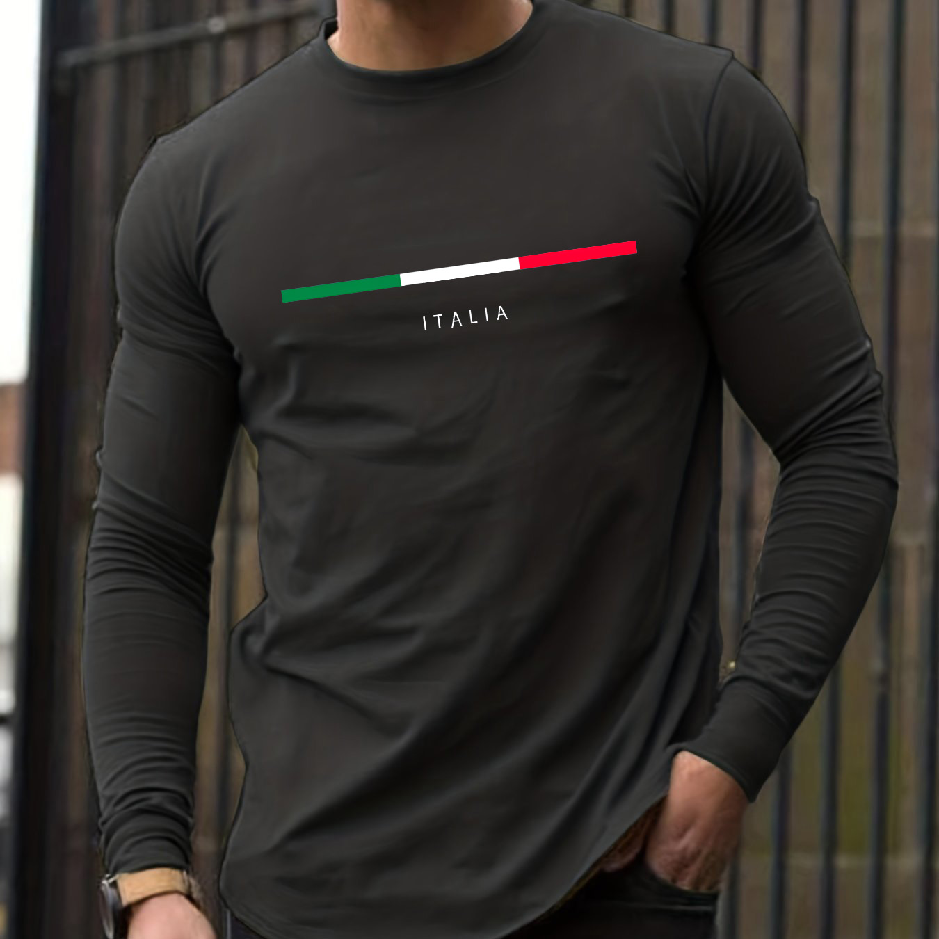 100% pure cotton men's long sl - Mens Fashion Summer avaliação e preço