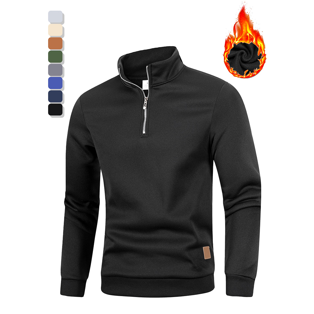 Autumn Men's Half Zipper Stand - Turtleneck Sweater Men avaliação e preço