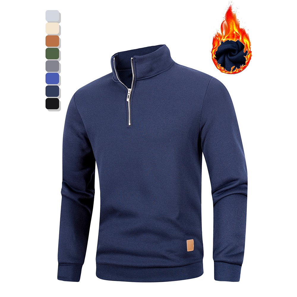 Autumn Men's Half Zipper Stand - Turtleneck Sweater Men avaliação e preço