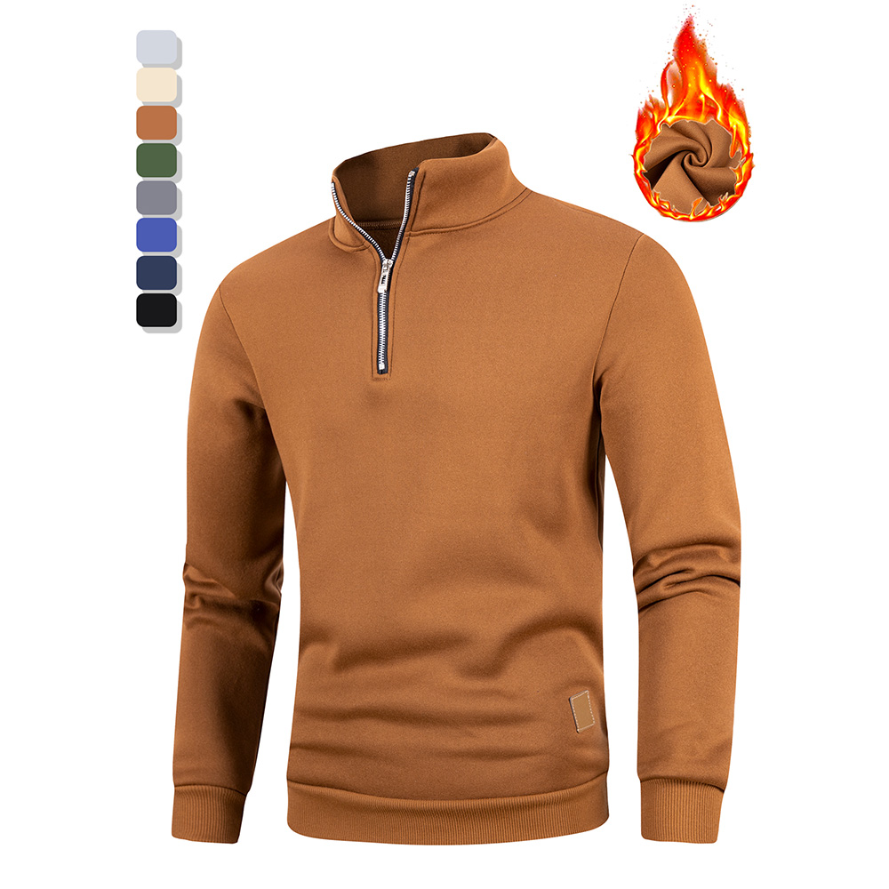 Autumn Men's Half Zipper Stand - Turtleneck Sweater Men avaliação e preço
