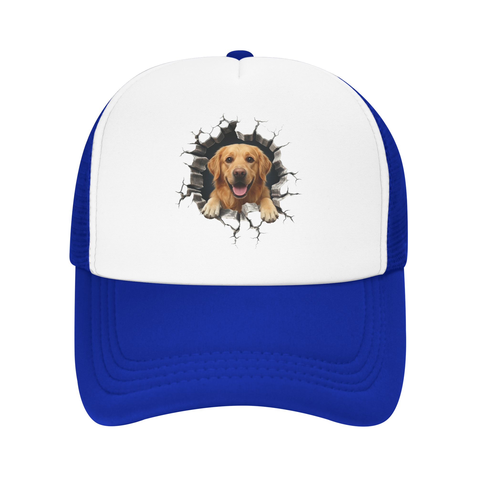 Breaking Through Golden Retrie - Trucker Hat Cap avaliação e preço