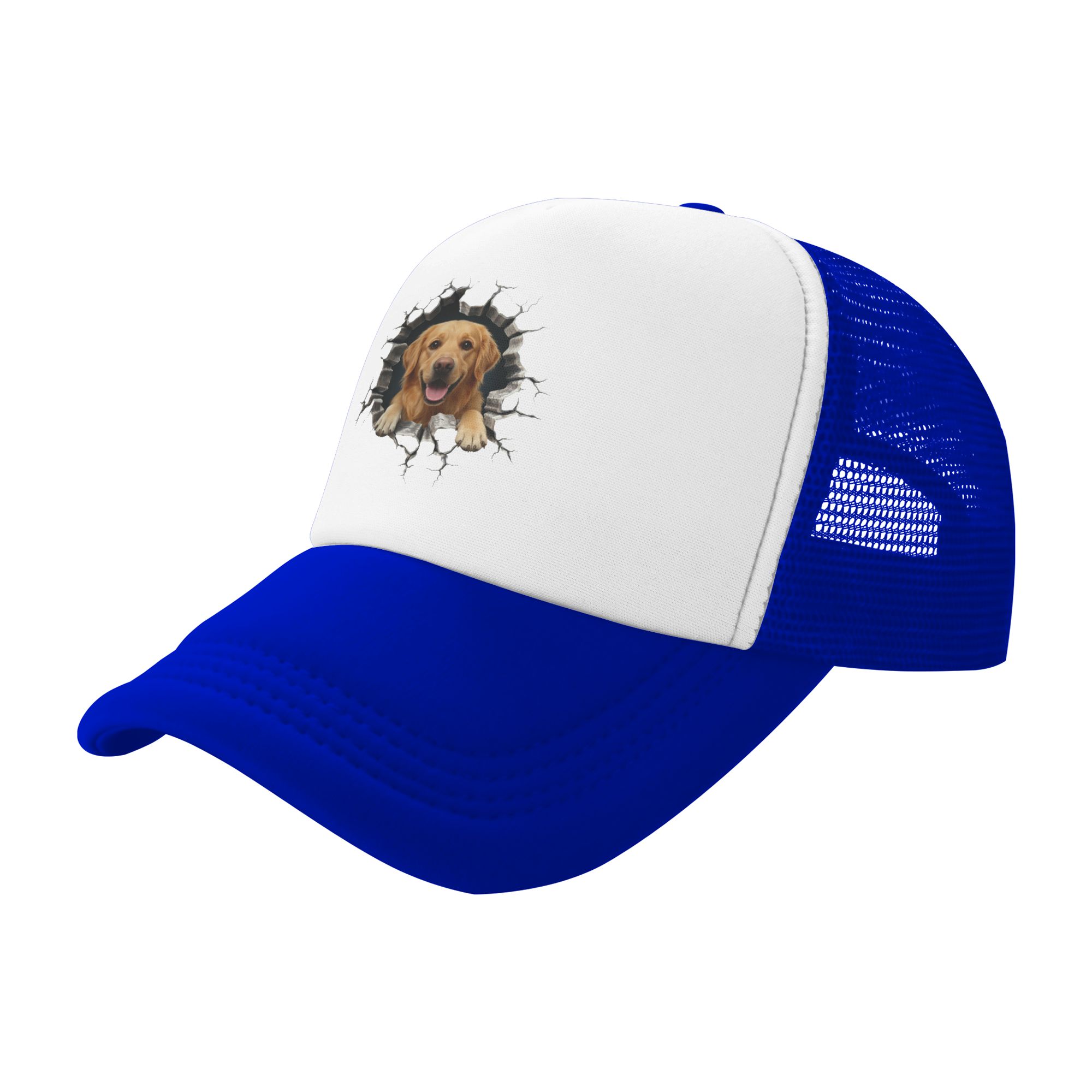 Breaking Through Golden Retrie - Trucker Hat Cap avaliação e preço