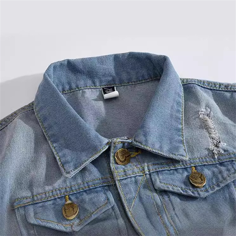 Ripped Denim Waistcoat Men Kor - Men'S Fashion Vest With Jeans avaliação e preço