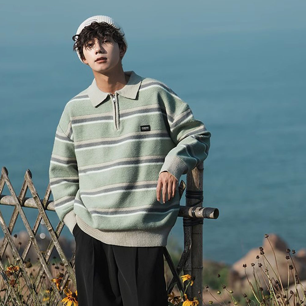 Japan Men's Y2K Knitted Warm P - Turtleneck Sweater Men avaliação e preço