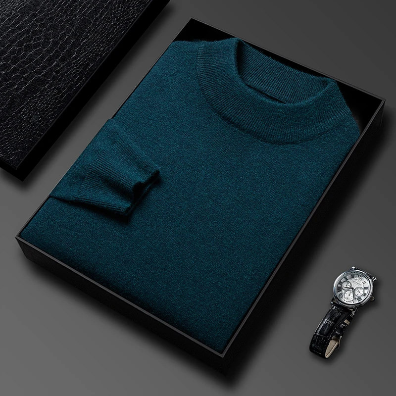 Half Turtleneck Knitwear Sweat - Turtleneck Sweater Men avaliação e preço
