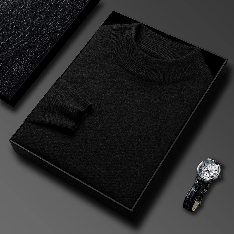 Half Turtleneck Knitwear Sweat - Turtleneck Sweater Men avaliação e preço