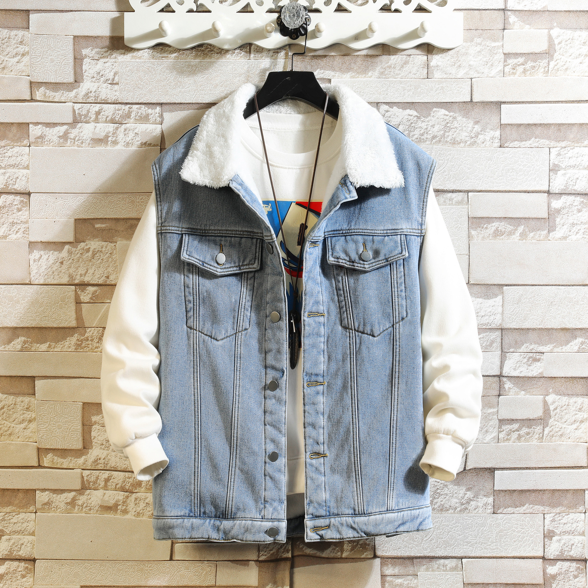 Winter Cargo Denim Vests Men W - Men'S Fashion Vest With Jeans avaliação e preço