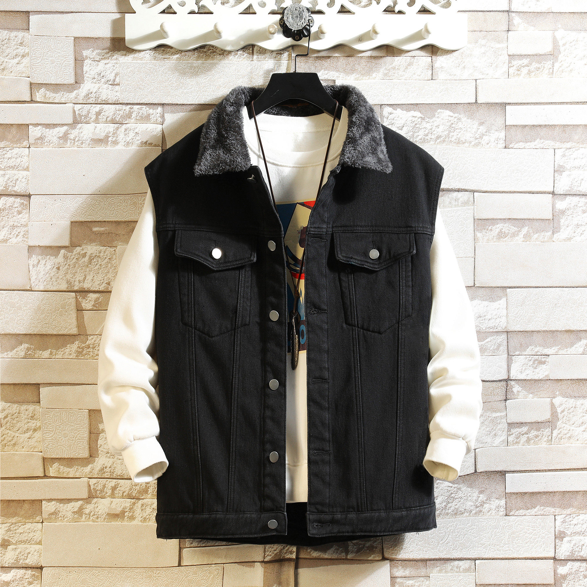 Winter Cargo Denim Vests Men W - Men'S Fashion Vest With Jeans avaliação e preço
