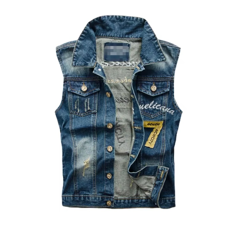 Men Slim Denim Vests Waistcoat - Men'S Fashion Vest With Jeans avaliação e preço