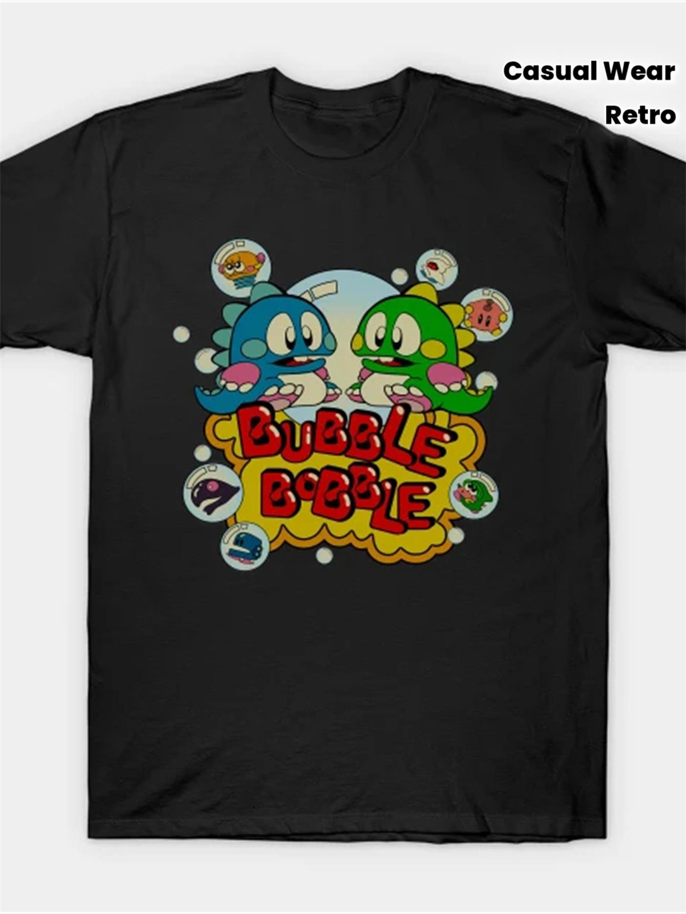 Retro Bubble Bobble 1986 Game  - Men'S Fashion From The 80S avaliação e preço