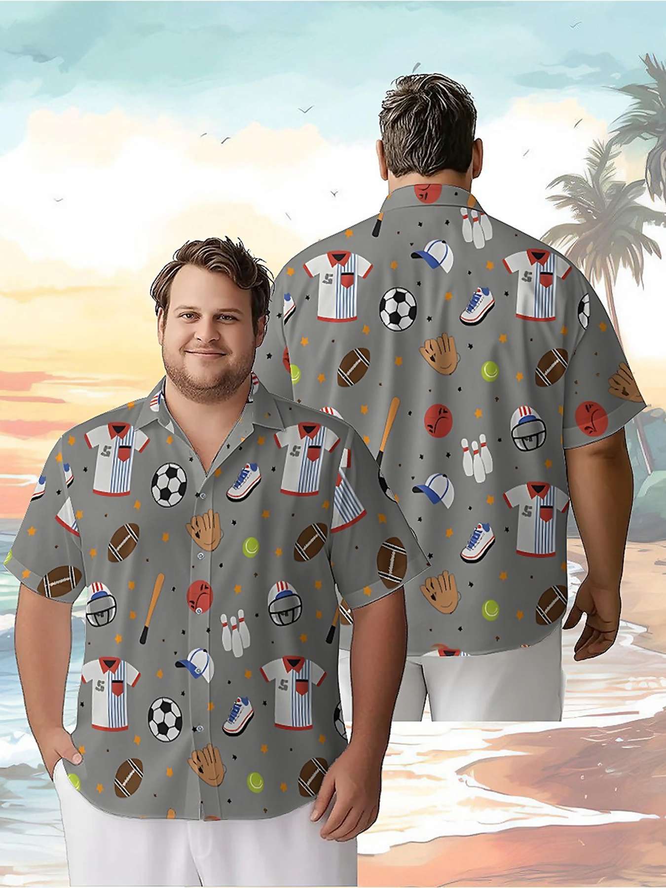 Men's Plus Size Hawaiian Shirt - Mens Fashion Caps avaliação e preço