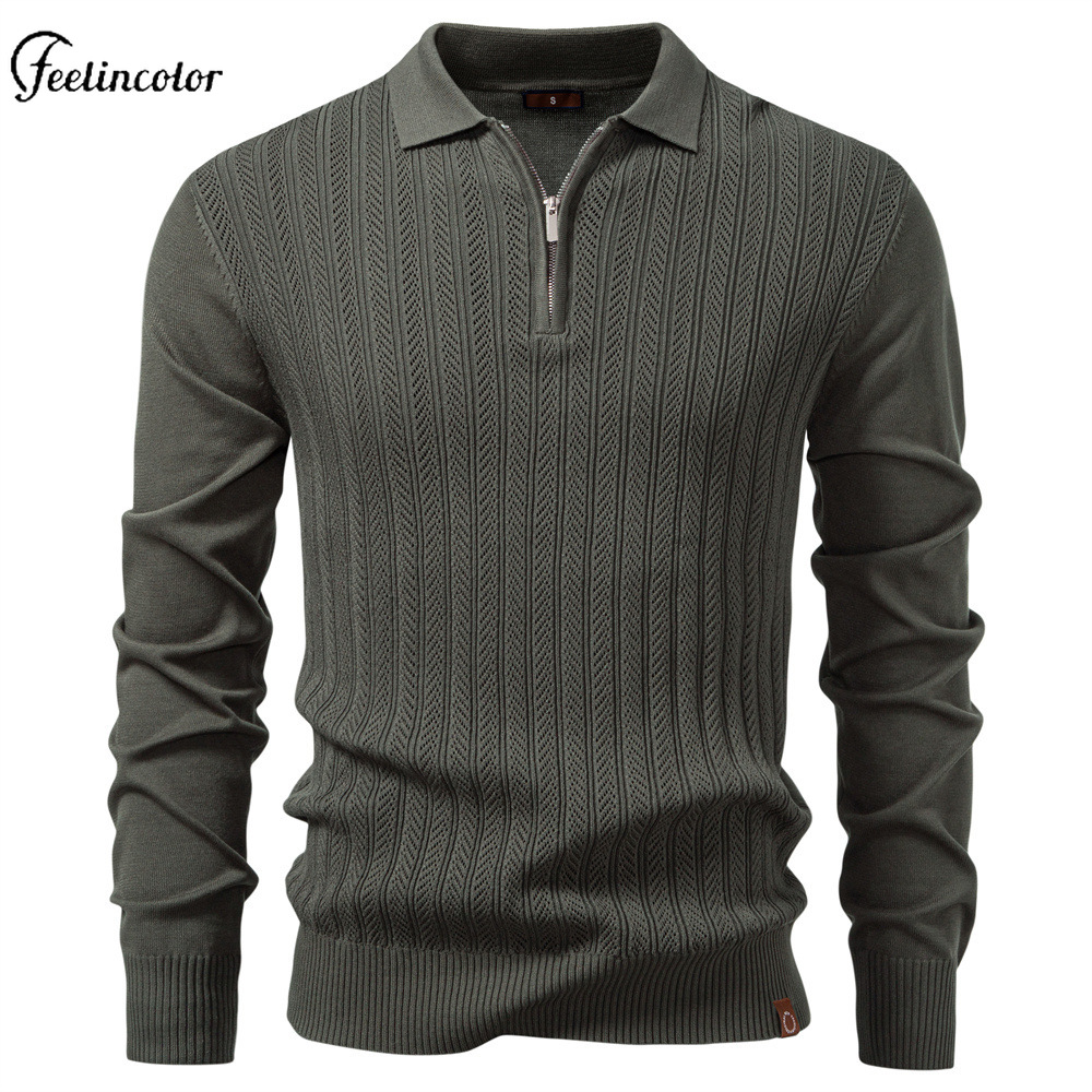 Olive Green Men's Quarter Zip  - Mens Fashion Quarter Zip avaliação e preço