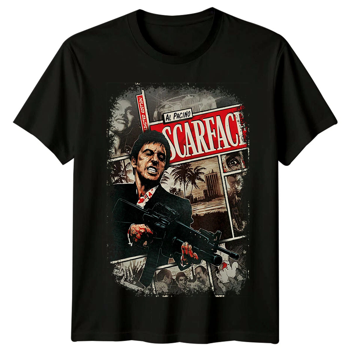 Scarface T-Shirt Men Summer Al - Men'S Fashion From The 80S avaliação e preço