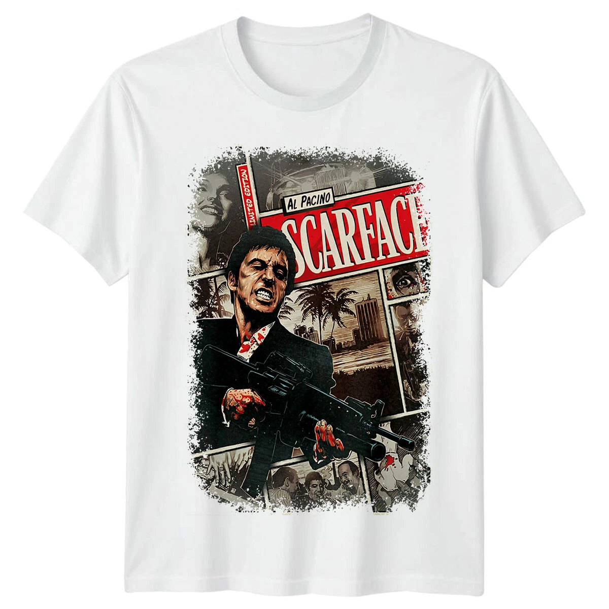 Scarface T-Shirt Men Summer Al - Men'S Fashion From The 80S avaliação e preço