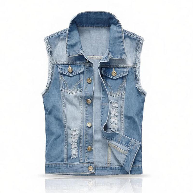 Men’s Plus Size Light Blue / B - Men'S Fashion Vest With Jeans avaliação e preço