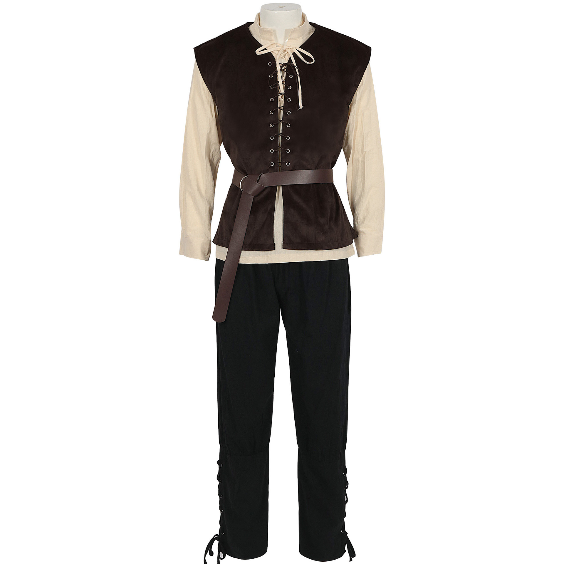 4 Pcs Men's Halloween Renaissa - Mens Fashion Vest avaliação e preço