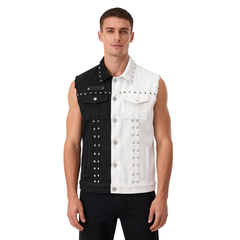 Men's Punk Style Jean Waistcoa - Men'S Fashion Vest With Jeans avaliação e preço