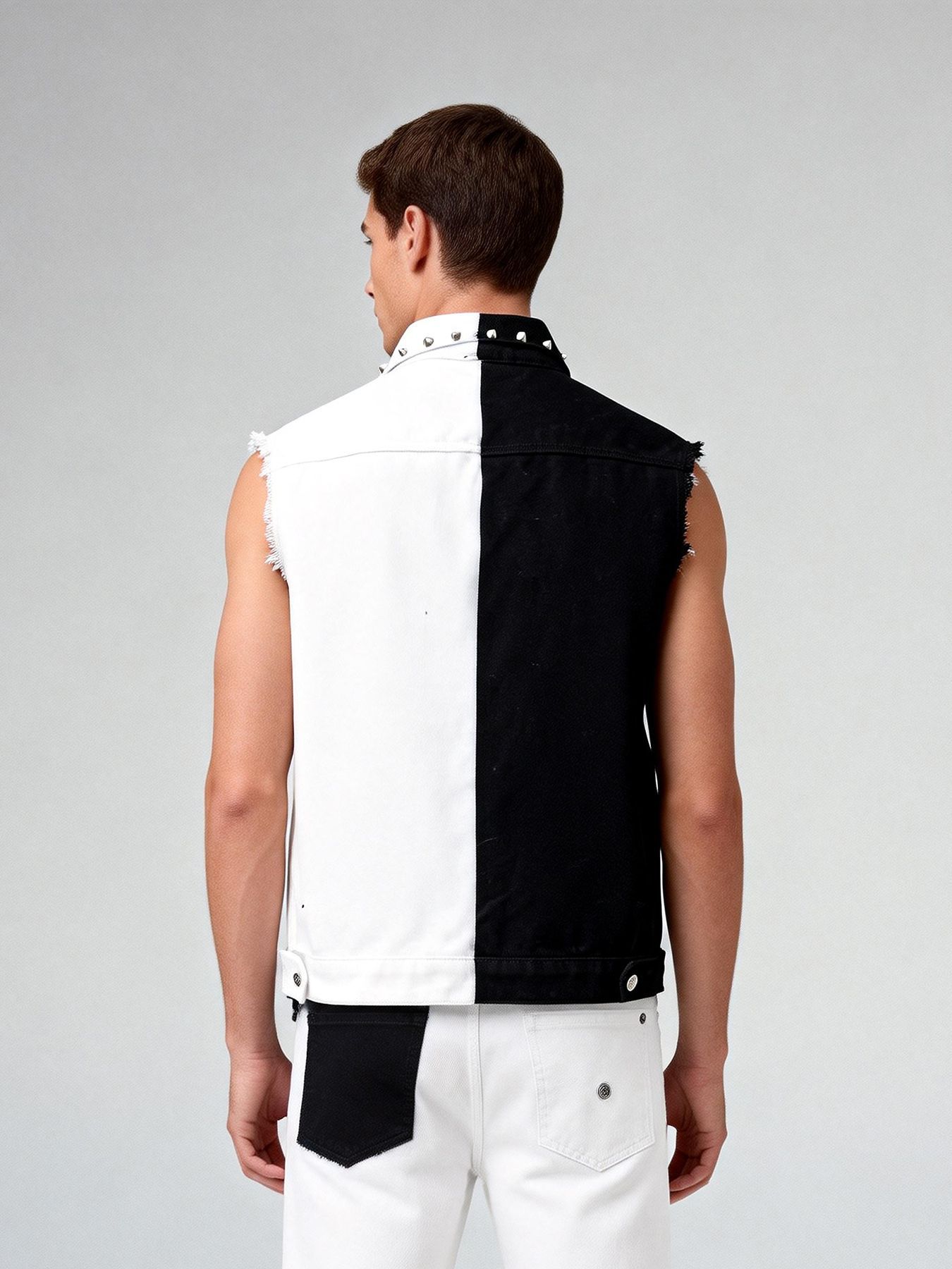 Men's Punk Style Jean Waistcoa - Men'S Fashion Vest With Jeans avaliação e preço
