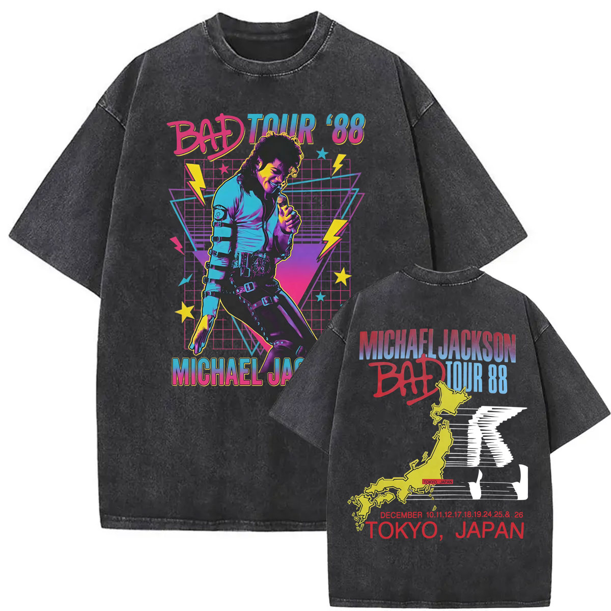 Vintage Washed King of Pop Bad - Men'S Fashion From The 80S avaliação e preço