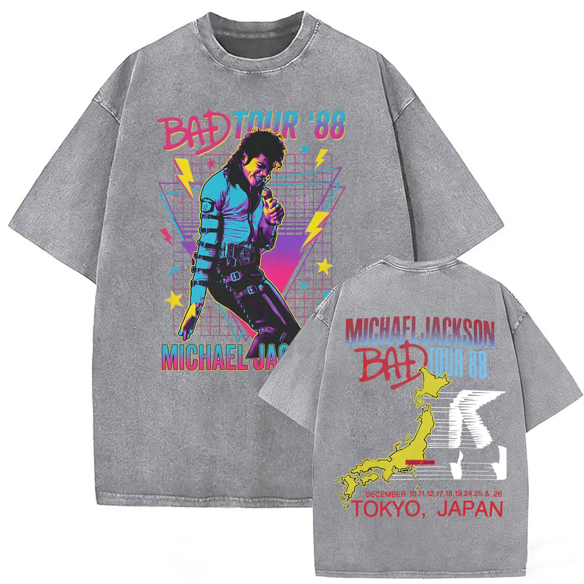 Vintage Washed King of Pop Bad - Men'S Fashion From The 80S avaliação e preço